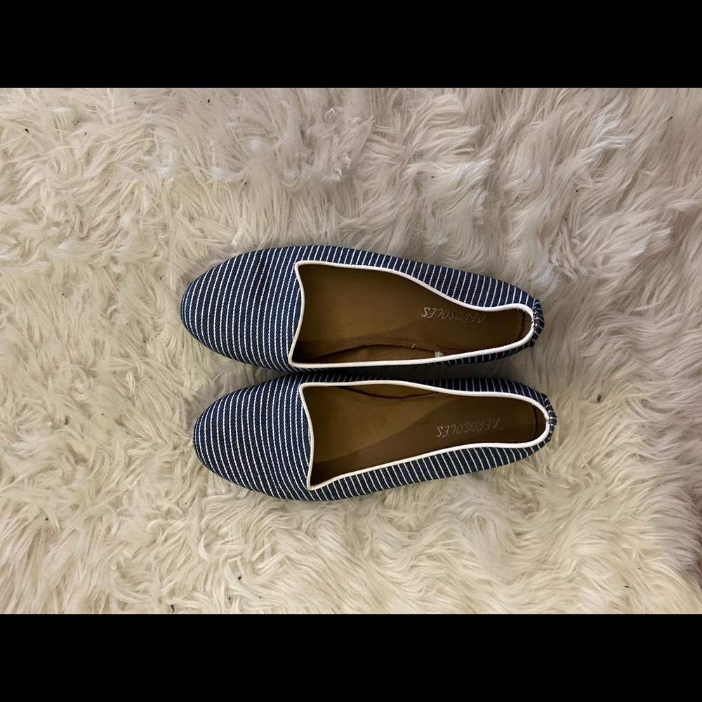 Blue & White Flats